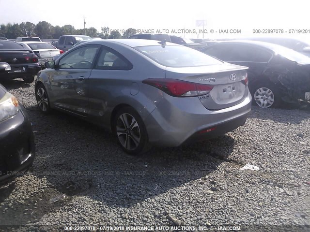 KMHDH6AH2EU025060 - 2014 HYUNDAI ELANTRA COUPE GS/SE GRAY photo 3