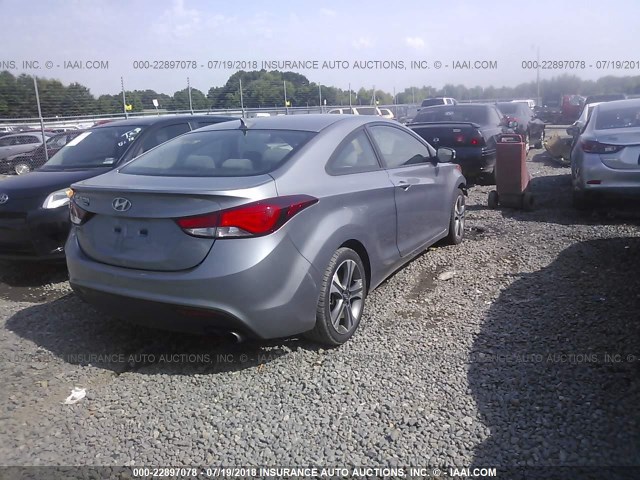 KMHDH6AH2EU025060 - 2014 HYUNDAI ELANTRA COUPE GS/SE GRAY photo 4