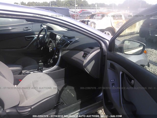 KMHDH6AH2EU025060 - 2014 HYUNDAI ELANTRA COUPE GS/SE GRAY photo 5