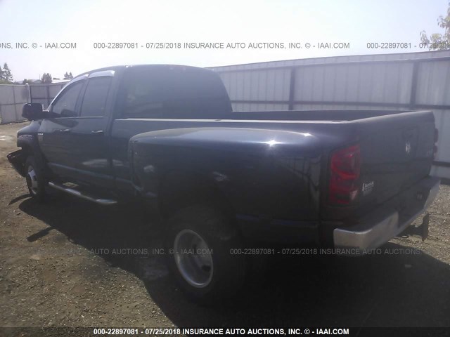 3D7MX48A68G236067 - 2008 DODGE RAM 3500 4X4 CREWCAB ST/SLT Dark Blue photo 3