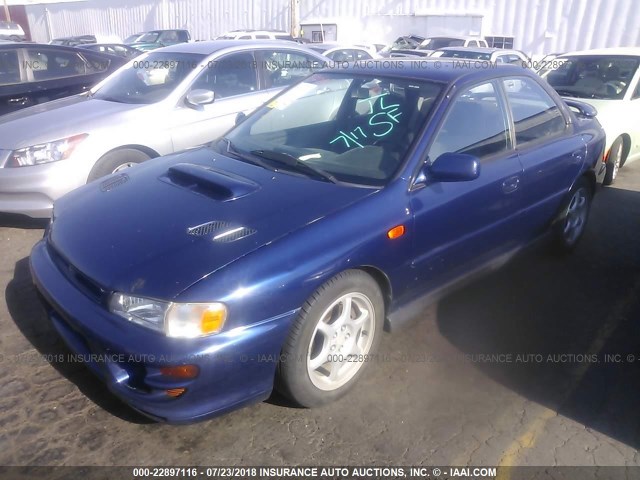 JF1GC6754YG503517 - 2000 SUBARU IMPREZA RS BLUE photo 2