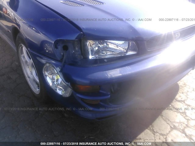 JF1GC6754YG503517 - 2000 SUBARU IMPREZA RS BLUE photo 6