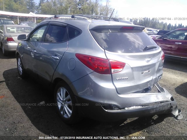 KM8JUCAC6CU541792 - 2012 HYUNDAI TUCSON GLS/LIMITED GRAY photo 3