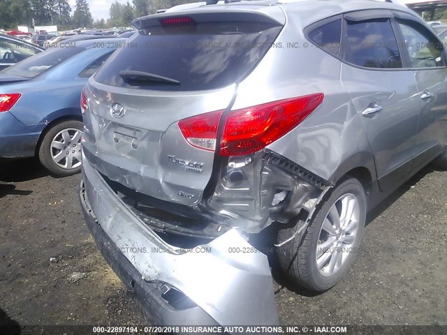 KM8JUCAC6CU541792 - 2012 HYUNDAI TUCSON GLS/LIMITED ნაცრისფერი ფოტო 6
