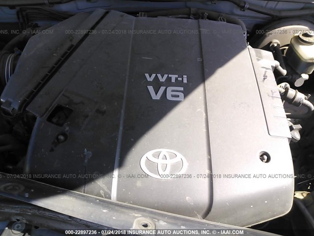 5TETU62N47Z365286 - 2007 TOYOTA TACOMA PRERUNNER ACCESS CAB SILVER photo 10