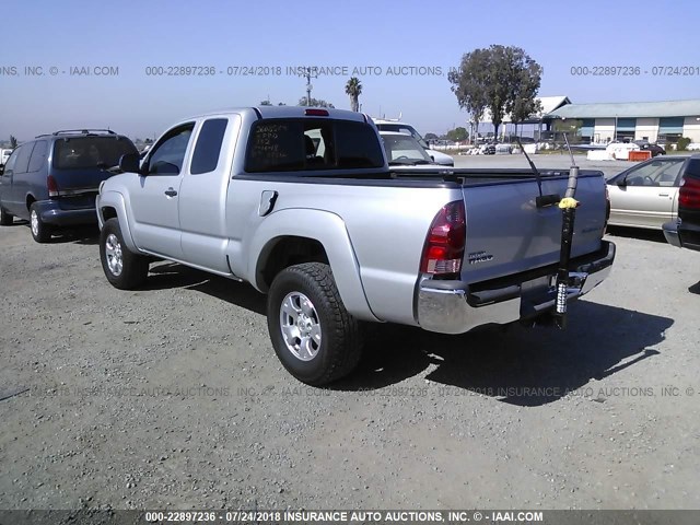 5TETU62N47Z365286 - 2007 TOYOTA TACOMA PRERUNNER ACCESS CAB SILVER photo 3