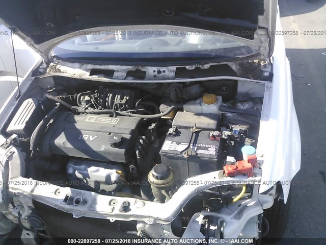 KL1TD66676B597846 - 2006 CHEVROLET AVEO LS WHITE photo 10