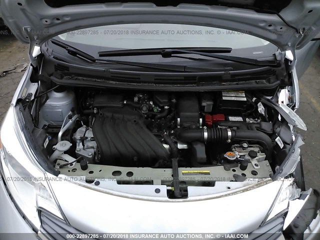 3N1CE2CP8FL409462 - 2015 NISSAN VERSA NOTE S/S PLUS/SV/SL/SR SILVER photo 10