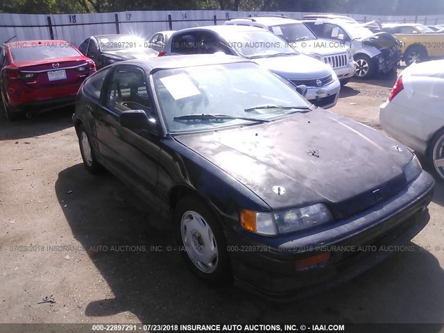 JHMED9360KS004442 - 1989 HONDA CIVIC 1500 CRX SI BLACK photo 1