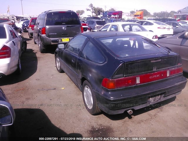 JHMED9360KS004442 - 1989 HONDA CIVIC 1500 CRX SI BLACK photo 3