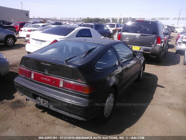 JHMED9360KS004442 - 1989 HONDA CIVIC 1500 CRX SI BLACK photo 4