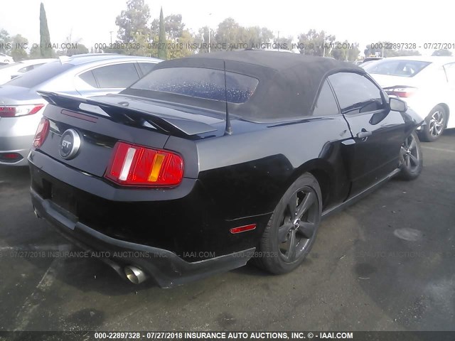 1ZVBP8FHXA5124911 - 2010 FORD MUSTANG GT BLACK photo 4