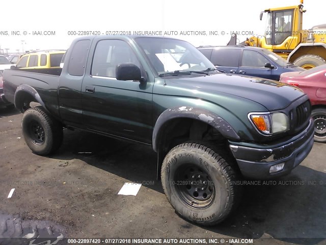 5TESN92N62Z097764 - 2002 TOYOTA TACOMA XTRACAB PRERUNNER GREEN photo 1