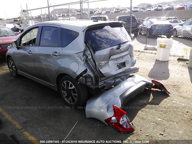 3N1CE2CP8FL434538 - 2015 NISSAN VERSA NOTE S/S PLUS/SV/SL/SR SILVER photo 3