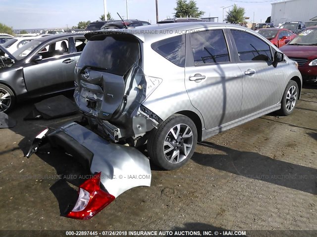 3N1CE2CP8FL434538 - 2015 NISSAN VERSA NOTE S/S PLUS/SV/SL/SR SILVER photo 4