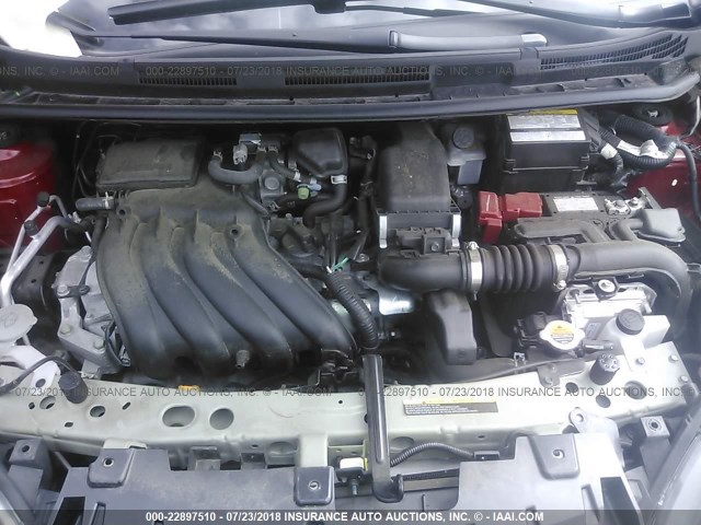 3N1CE2CP7HL360225 - 2017 NISSAN VERSA NOTE S/S PLUS/SV/SL/SR RED photo 10