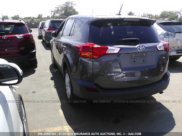 2T3BFREV9FW334595 - 2015 TOYOTA RAV4 LE GRAY photo 3