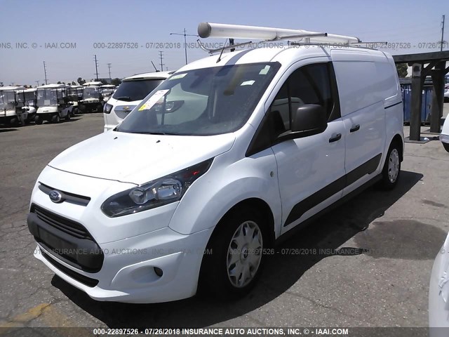 NM0LS7F73F1211388 - 2015 FORD TRANSIT CONNECT XLT WHITE photo 2