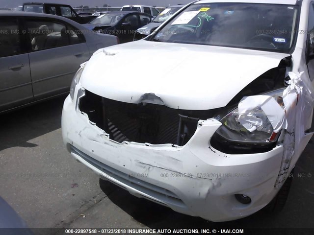 JN8AS5MT1BW160814 - 2011 NISSAN ROGUE S/SV/KROM WHITE photo 6