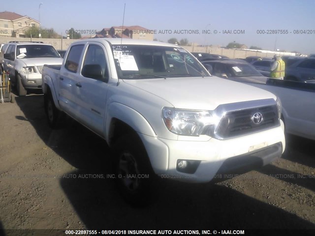 5TFJU4GN2FX085084 - 2015 TOYOTA TACOMA DOUBLE CAB PRERUNNER WHITE photo 1