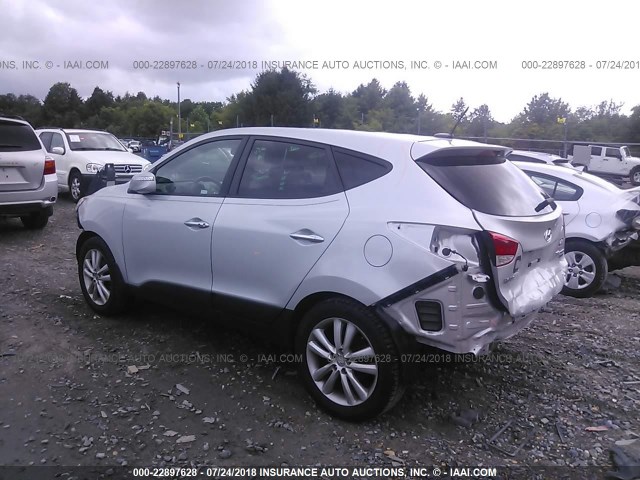 KM8JUCAC0DU623440 - 2013 HYUNDAI TUCSON GLS/LIMITED SILVER photo 3