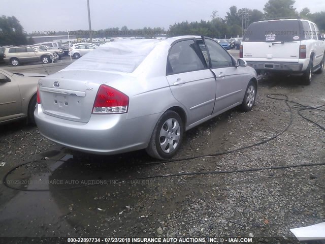 KNAFE121485556248 - 2008 KIA SPECTRA EX/LX/SX SILVER photo 4