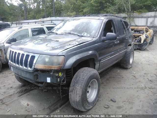 1J4GW38N92C206766 - 2002 JEEP GRAND CHEROKEE SPORT GRAY photo 2