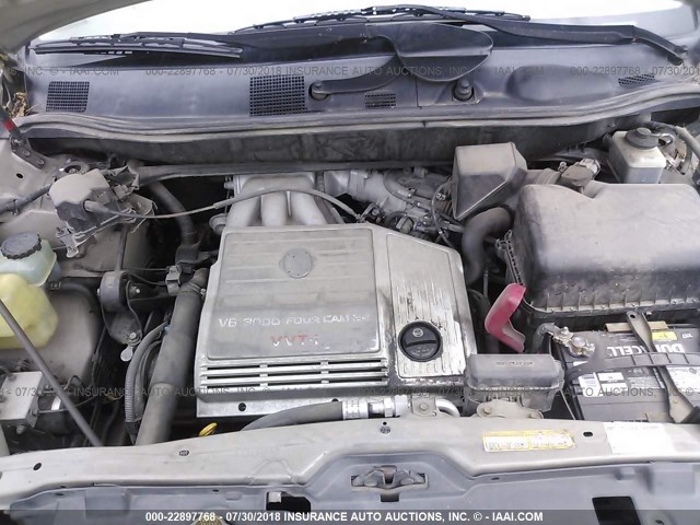 JT6HF10U6Y0147792 - 2000 LEXUS RX 300 BEIGE photo 10