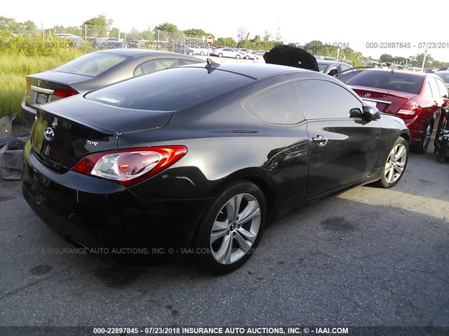 KMHHT6KD1AU040946 - 2010 HYUNDAI GENESIS COUPE 2.0T BLACK photo 4