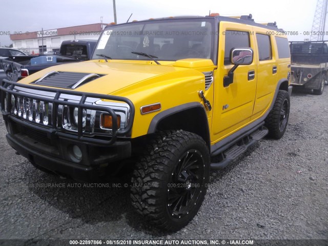 5GRGN23UX3H136828 - 2003 HUMMER H2 YELLOW photo 2