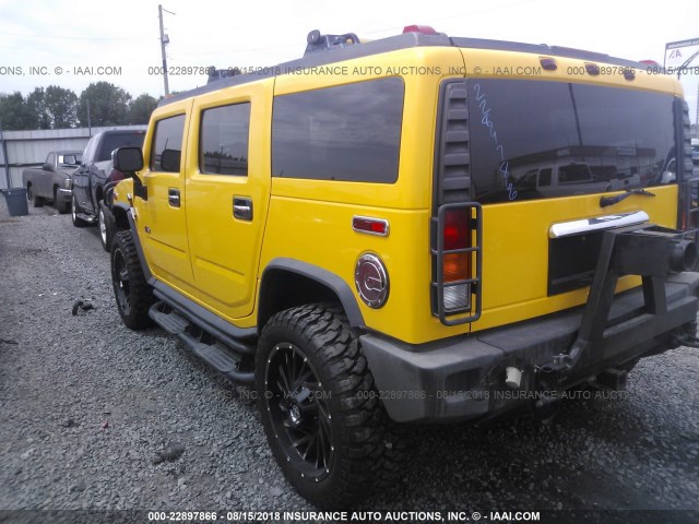 5GRGN23UX3H136828 - 2003 HUMMER H2 YELLOW photo 3