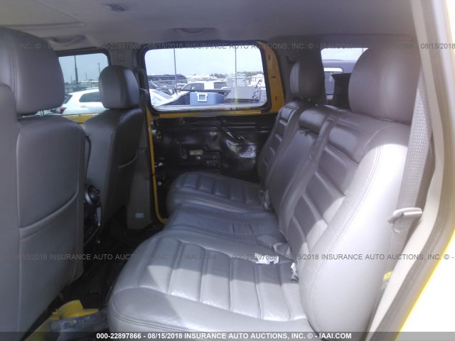 5GRGN23UX3H136828 - 2003 HUMMER H2 YELLOW photo 8