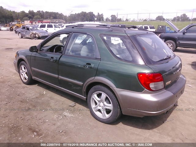 JF1GG68582H803582 - 2002 SUBARU IMPREZA OUTBACK SPORT GREEN photo 3