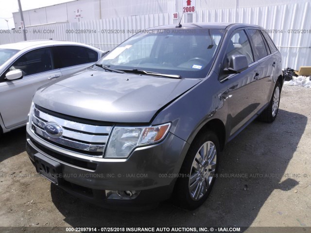 2FMDK4KC8ABA24620 - 2010 FORD EDGE LIMITED GRAY photo 2