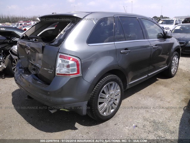 2FMDK4KC8ABA24620 - 2010 FORD EDGE LIMITED GRAY photo 4