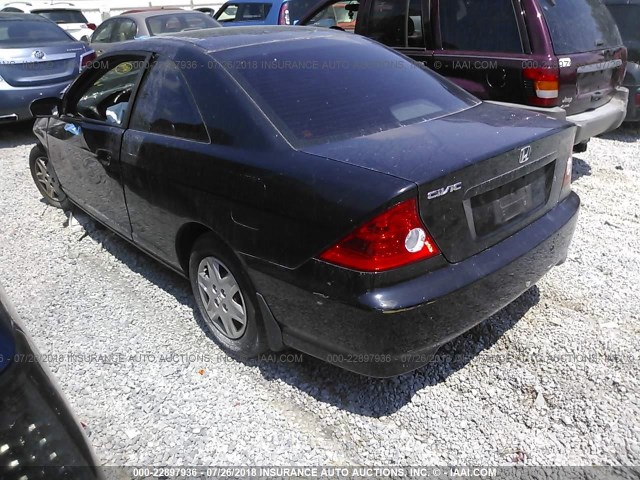 1HGEM22145L004703 - 2005 HONDA CIVIC DX VP BLACK photo 3