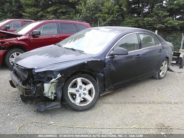 1G1ZG57B894183072 - 2009 CHEVROLET MALIBU LS BLUE photo 2