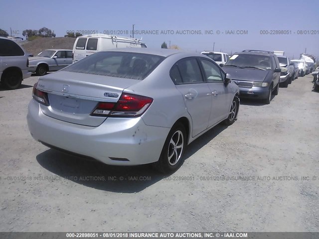 2HGFB2F75FH506014 - 2015 HONDA CIVIC SE SILVER photo 4