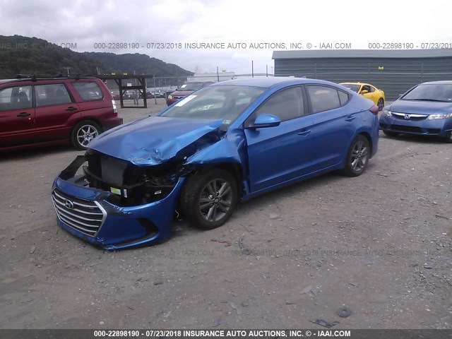 5NPD84LF7HH130860 - 2017 HYUNDAI ELANTRA SE/VALUE/LIMITED BLUE photo 2