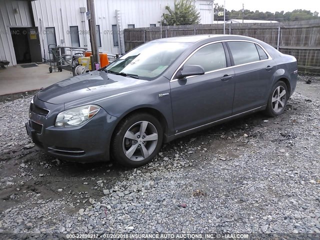 1G1ZF57519F247132 - 2009 CHEVROLET MALIBU HYBRID GRAY photo 2