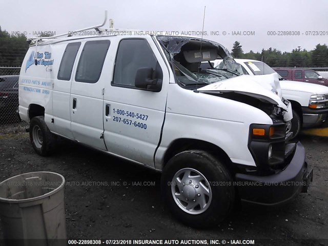 1FTSE3EL5EDA45160 - 2014 FORD ECONOLINE E350 SUPER DUTY VAN WHITE photo 1