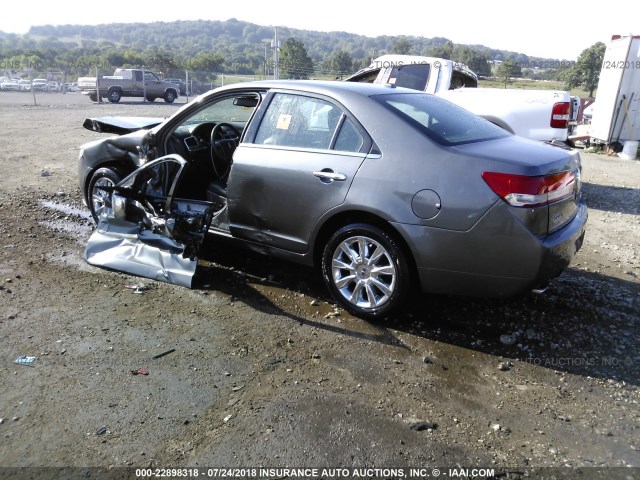 3LNHL2GC9AR607050 - 2010 LINCOLN MKZ GRAY photo 3