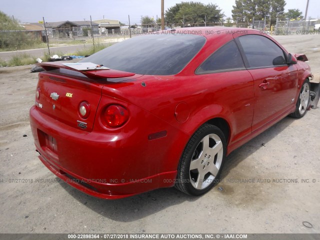 1G1AP18P577379580 - 2007 CHEVROLET COBALT SS SUPERCHARGED RED photo 4