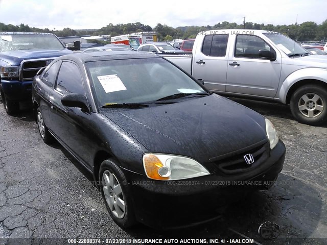 1HGEM22941L020397 - 2001 HONDA CIVIC SI/EX BLACK photo 1