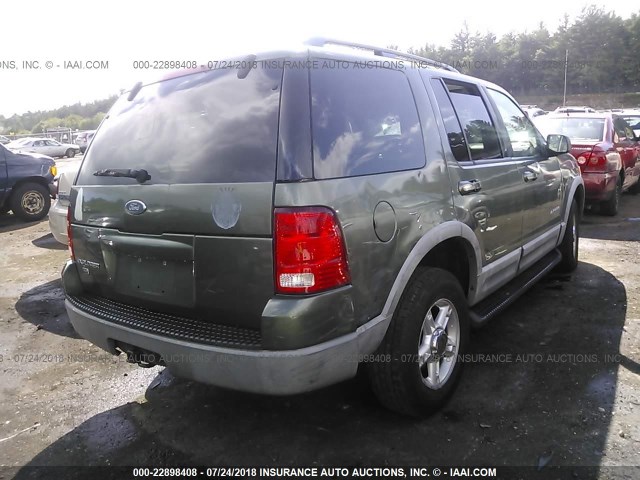 1FMZU73E12ZB57512 - 2002 FORD EXPLORER XLT GREEN photo 4