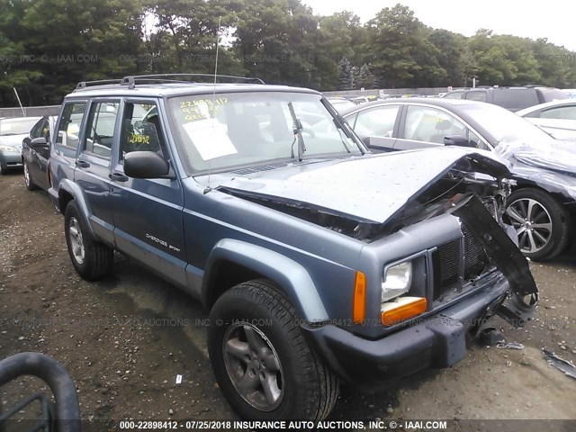 1J4FF68S4XL559331 - 1999 JEEP CHEROKEE SPORT/CLASSIC Light Blue photo 1