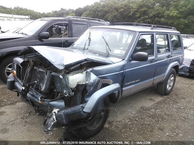 1J4FF68S4XL559331 - 1999 JEEP CHEROKEE SPORT/CLASSIC Jasnoniebieski zdjęcie 2