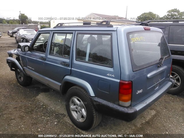1J4FF68S4XL559331 - 1999 JEEP CHEROKEE SPORT/CLASSIC Jasnoniebieski zdjęcie 3