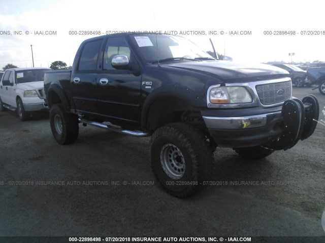 1FTRW07W01KE43805 - 2001 FORD F150 SUPERCREW BLACK photo 1