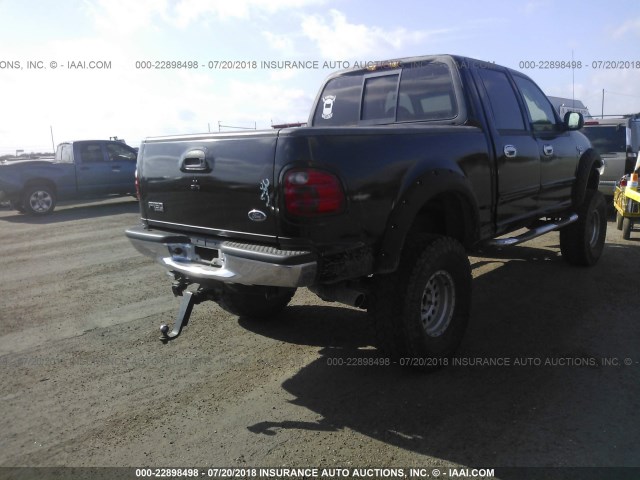 1FTRW07W01KE43805 - 2001 FORD F150 SUPERCREW BLACK photo 4